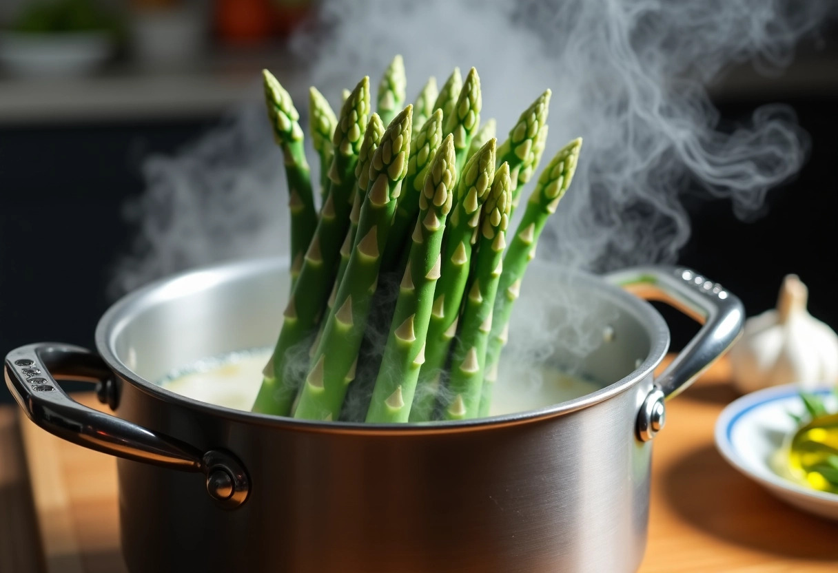 asperges vapeur